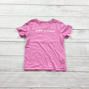 Cotton On Kids Girls T-Shirt Pink Be Kind Bloom Grow Graphic Tee 6